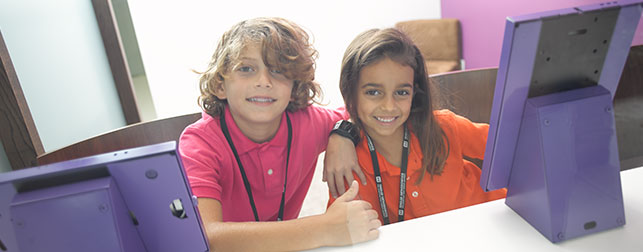 Photo of two smiling kids - Kids Club: get-aligned